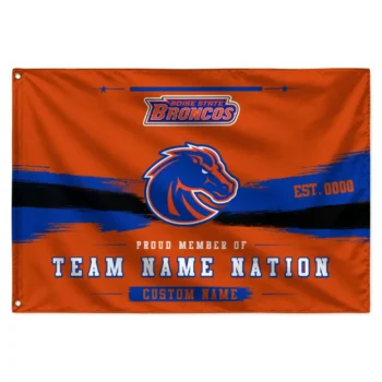 Boise State Broncos House Flag Personalized Brushed Streaks Orange Best Selling