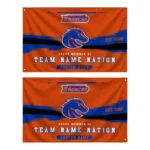 Boise State Broncos House Flag Personalized Brushed Streaks Orange Best Selling