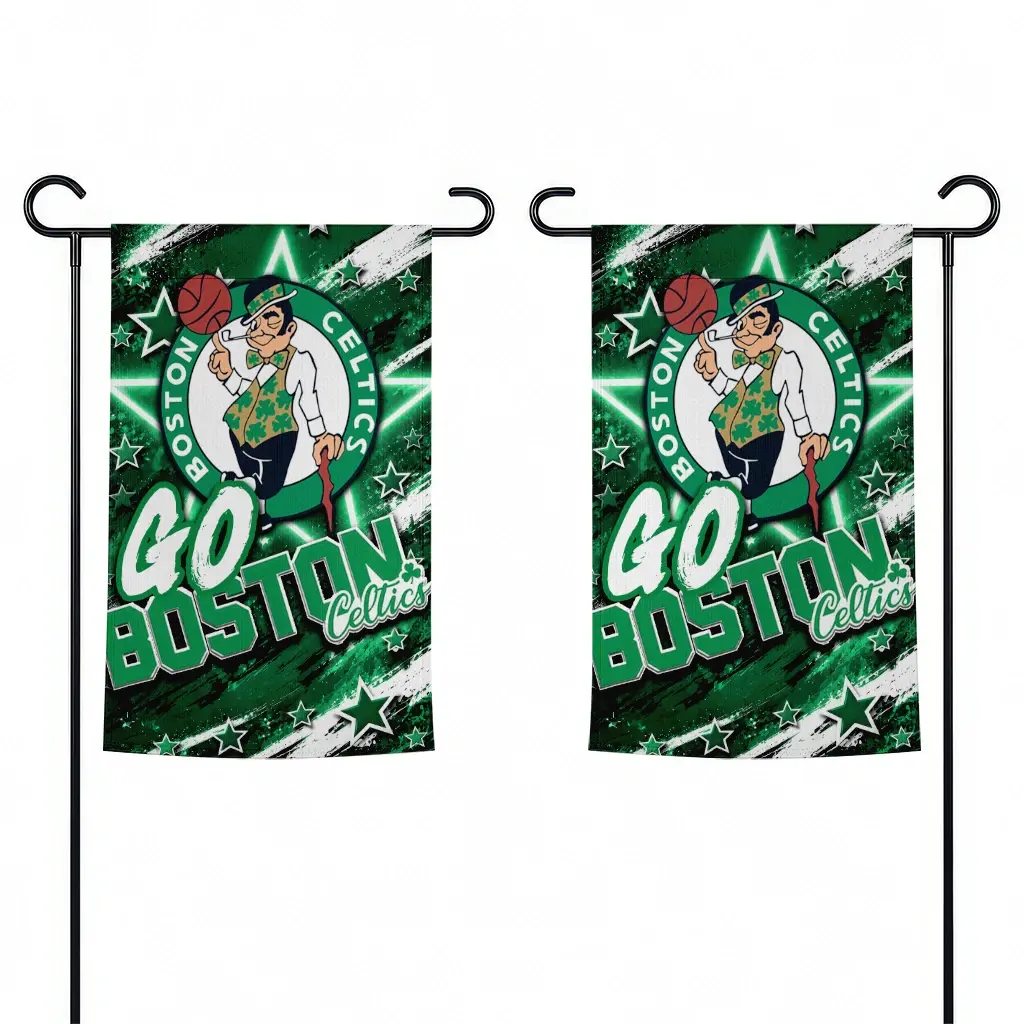 Boston Celtics Garden Flag Custom Glowing Star Green Fashion Forward Boston Celtics Garden Flag Custom Glowing Star Green Fashion Forward