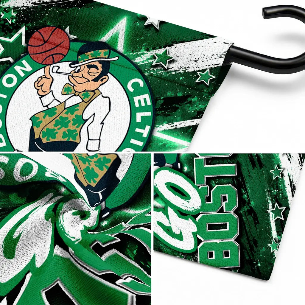 Boston Celtics Garden Flag Custom Glowing Star Green Latest Model Boston Celtics Garden Flag Custom Glowing Star Green Latest Model