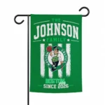 Boston Celtics Garden Flag Customized Distressed Stripes Green Best Selling