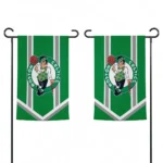 Boston Celtics Garden Flag Personalized Chevron Stripes Green Best Selling