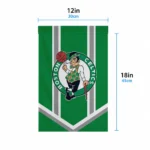 Boston Celtics Garden Flag Personalized Chevron Stripes Green Best Selling
