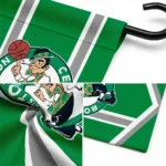Boston Celtics Garden Flag Personalized Chevron Stripes Green Best Selling