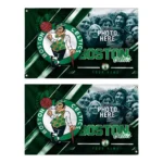 Boston Celtics House Flag Custom Diagonal Stripes Green Best Selling