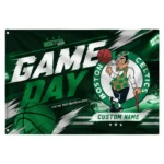 Boston Celtics House Flag Custom Energy Brushstrokes Green Best Selling