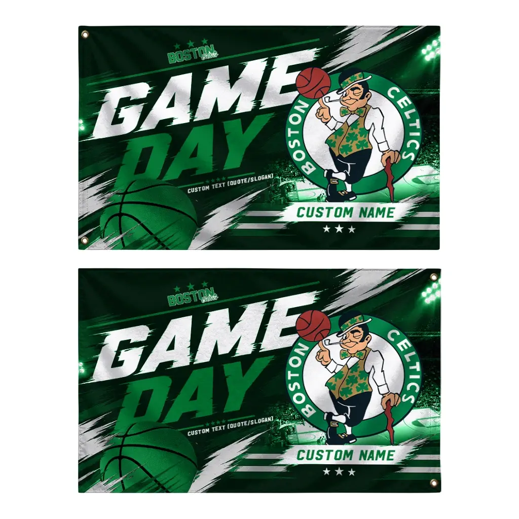 Boston Celtics House Flag Custom Energy Brushstrokes Green Fashion Forward Boston Celtics House Flag Custom Energy Brushstrokes Green Fashion Forward