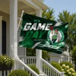 Boston Celtics House Flag Custom Energy Brushstrokes Green Best Selling