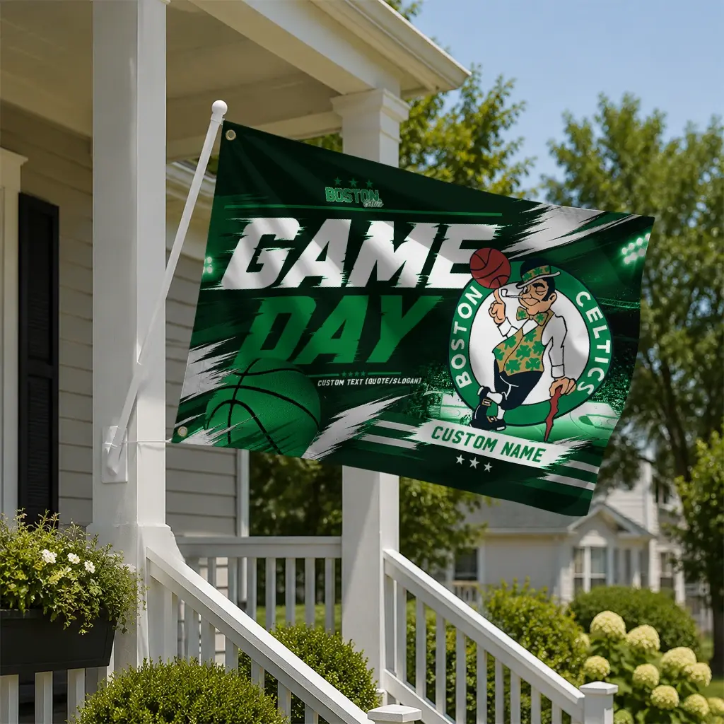 Boston Celtics House Flag Custom Energy Brushstrokes Green New Arrival Boston Celtics House Flag Custom Energy Brushstrokes Green New Arrival