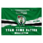 Boston Celtics House Flag Personalized Brushed Streaks Green Best Selling
