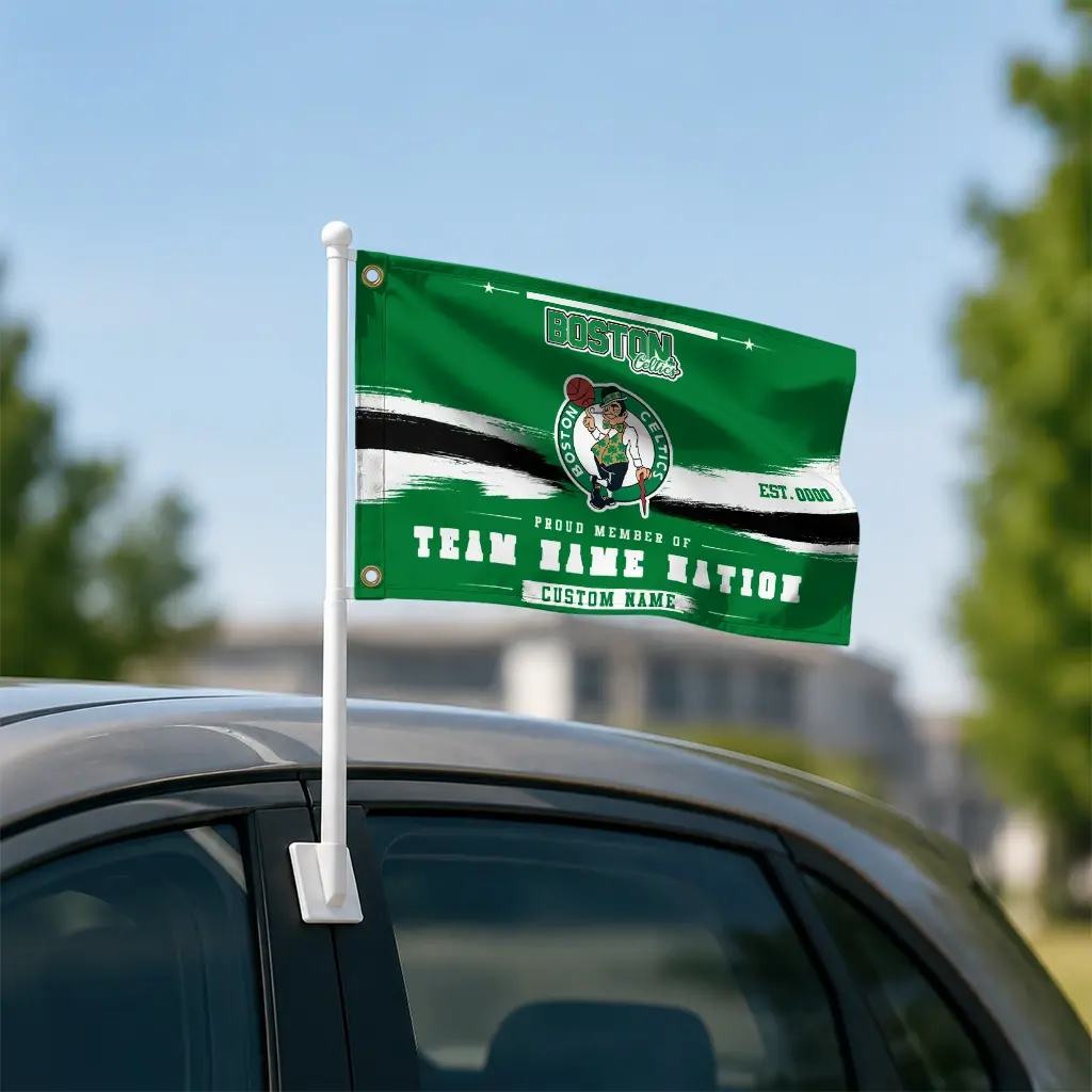 Boston Celtics House Flag Personalized Brushed Streaks Green Latest Model Boston Celtics House Flag Personalized Brushed Streaks Green Latest Model