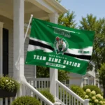 Boston Celtics House Flag Personalized Brushed Streaks Green Best Selling
