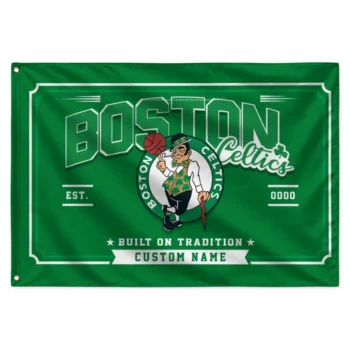 Boston Celtics House Flag Personalized Ornate Border Green Best Selling