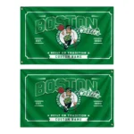 Boston Celtics House Flag Personalized Ornate Border Green Best Selling
