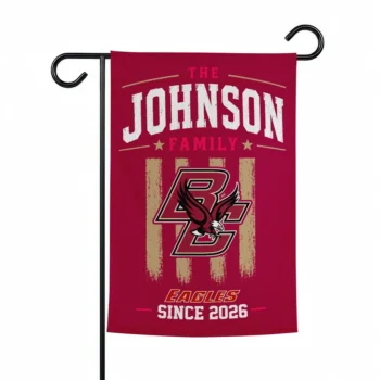 Boston College Eagles Garden Flag Custom Distressed Stripes Maroon Best Selling