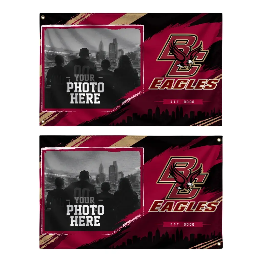 Boston College Eagles House Flag Custom Framed Photo Maroon Black Fashion Forward Boston College Eagles House Flag Custom Framed Photo Maroon Black Fashion Forward