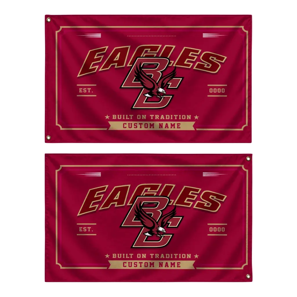 Boston College Eagles House Flag Customized Ornate Border Maroon Fashion Forward Boston College Eagles House Flag Customized Ornate Border Maroon Fashion Forward