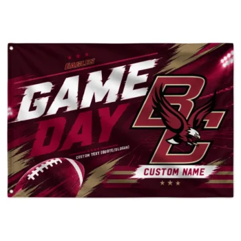 Boston College Eagles House Flag Personalized Action Streaks Maroon Best Selling