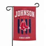 Boston Red Sox Garden Flag Customized Distressed Stripes Red Best Selling