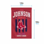 Boston Red Sox Garden Flag Customized Distressed Stripes Red Best Selling