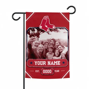 Boston Red Sox Garden Flag - Customized Photo Frame Red