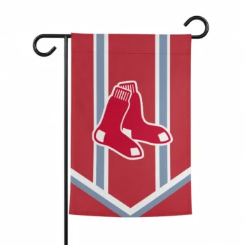 Boston Red Sox Garden Flag Personalized Chevron Stripes Red Best Selling