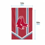 Boston Red Sox Garden Flag Personalized Chevron Stripes Red Best Selling