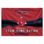 Boston Red Sox House Flag Personalized Brushed Streaks Red Best Selling