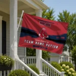 Boston Red Sox House Flag Personalized Brushed Streaks Red Best Selling