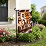Bowling Green Falcons Garden Flag Custom Glowing Star Orange Best Selling