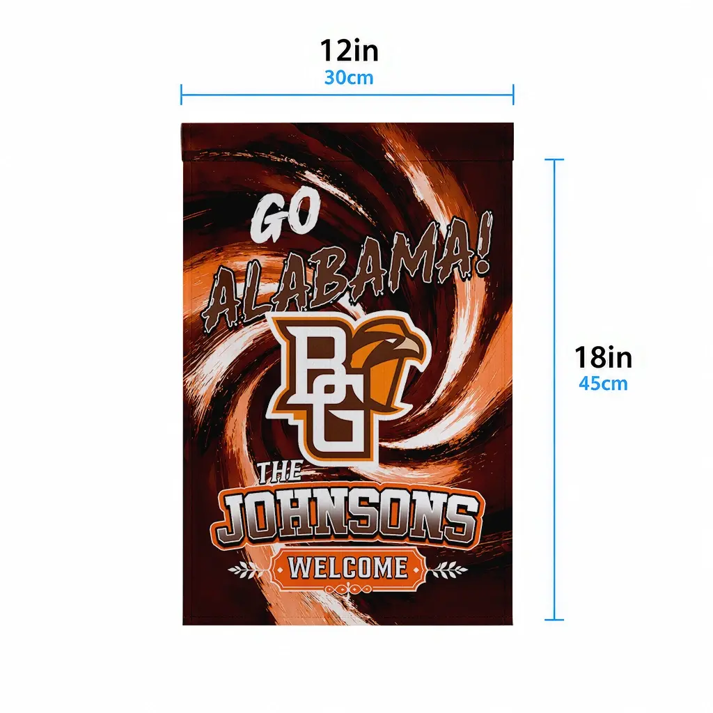 Bowling Green Falcons Garden Flag Custom Swirl Vortex Orange High Quality Bowling Green Falcons Garden Flag Custom Swirl Vortex Orange High Quality