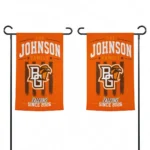 Bowling Green Falcons Garden Flag Customized Distressed Stripes Orange Best Selling