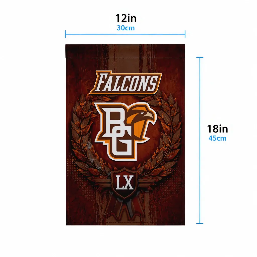Bowling Green Falcons Garden Flag Customized Laurel Wreath Orange High Quality Bowling Green Falcons Garden Flag Customized Laurel Wreath Orange High Quality