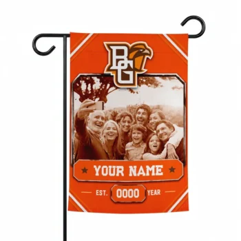 Bowling Green Falcons Garden Flag Customized Photo Frame Orange Best Selling