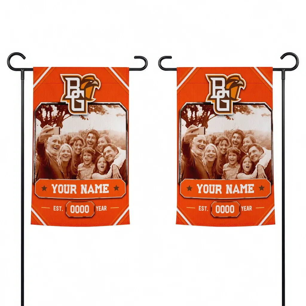 Bowling Green Falcons Garden Flag Customized Photo Frame Orange Fashion Forward Bowling Green Falcons Garden Flag Customized Photo Frame Orange Fashion Forward