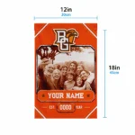 Bowling Green Falcons Garden Flag Customized Photo Frame Orange Best Selling