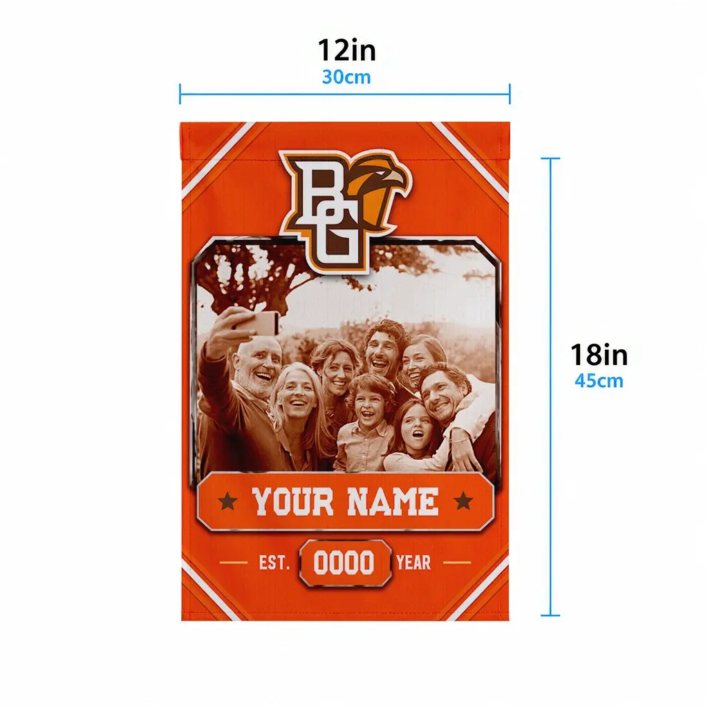 Bowling Green Falcons Garden Flag Customized Photo Frame Orange High Quality Bowling Green Falcons Garden Flag Customized Photo Frame Orange High Quality