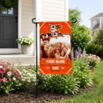 Bowling Green Falcons Garden Flag Customized Photo Frame Orange Best Selling