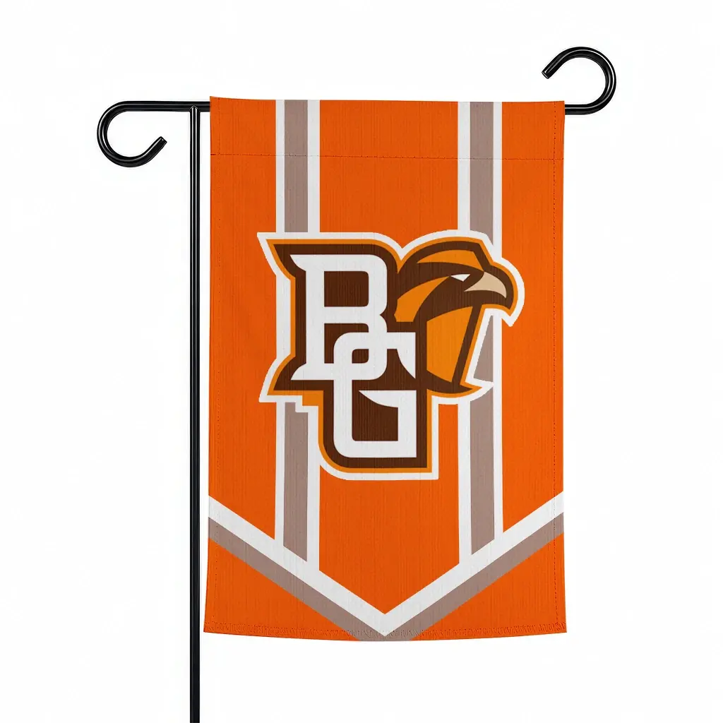Bowling Green Falcons Garden Flag Personalized Chevron Stripes Orange Best Selling Bowling Green Falcons Garden Flag Personalized Chevron Stripes Orange Best Selling