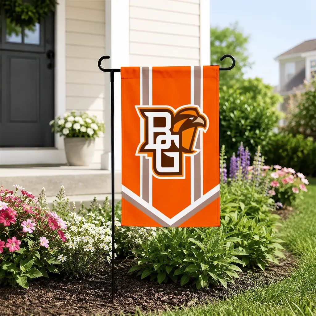 Bowling Green Falcons Garden Flag Personalized Chevron Stripes Orange New Arrival Bowling Green Falcons Garden Flag Personalized Chevron Stripes Orange New Arrival