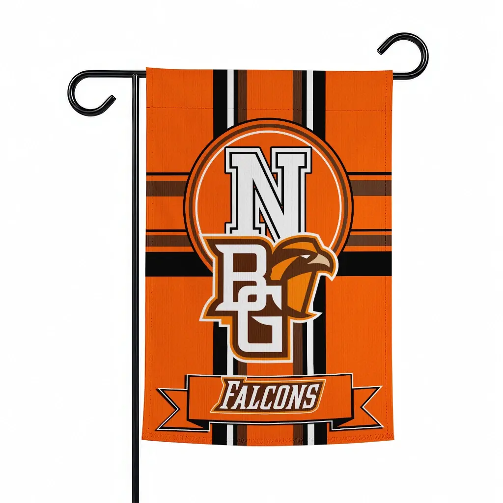 Bowling Green Falcons Garden Flag Personalized Circle Medallion Orange Best Selling Bowling Green Falcons Garden Flag Personalized Circle Medallion Orange Best Selling