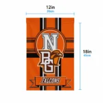 Bowling Green Falcons Garden Flag Personalized Circle Medallion Orange Best Selling