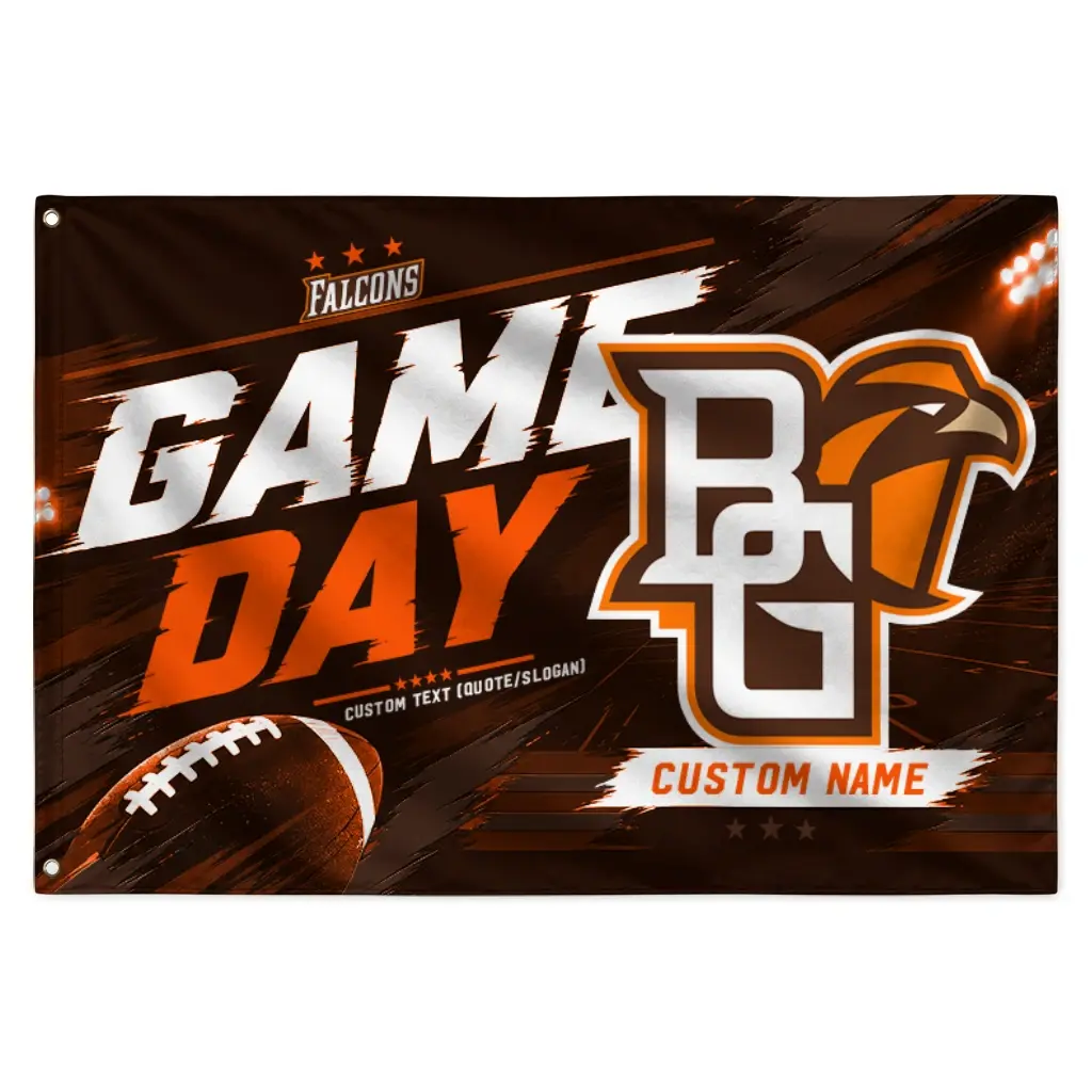 Bowling Green Falcons House Flag Custom Action Streaks Orange Best Selling Bowling Green Falcons House Flag Custom Action Streaks Orange Best Selling