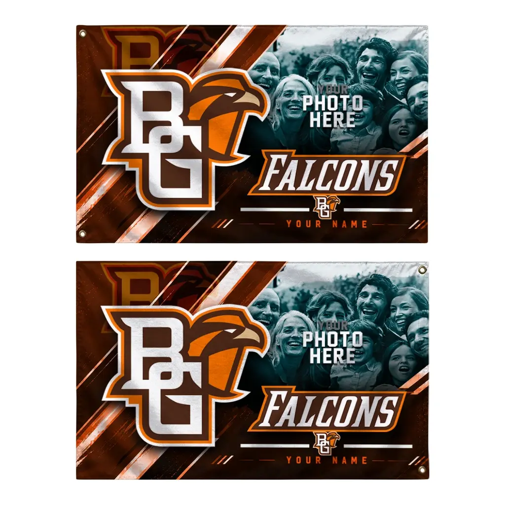 Bowling Green Falcons House Flag Custom Diagonal Stripes Orange Fashion Forward Bowling Green Falcons House Flag Custom Diagonal Stripes Orange Fashion Forward