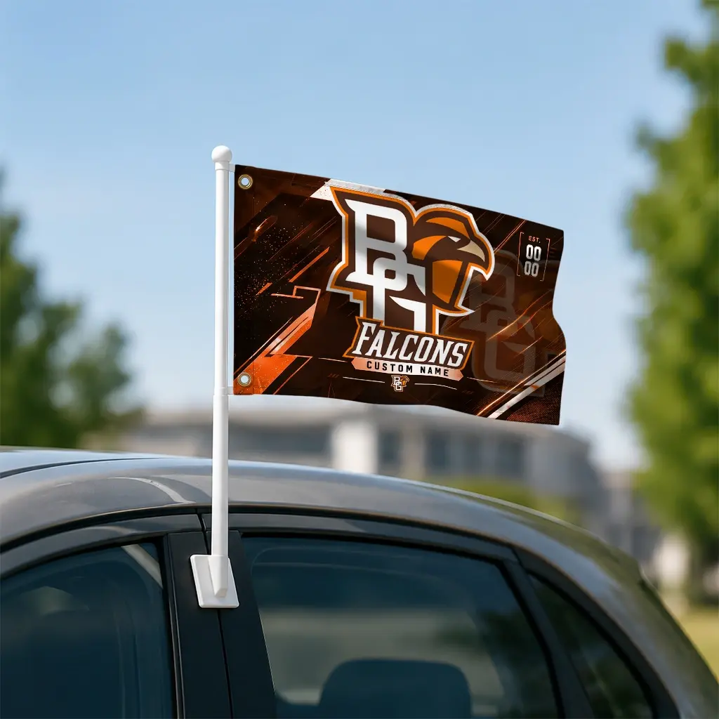 Bowling Green Falcons House Flag Customized Speed Slashes Orange Latest Model Bowling Green Falcons House Flag Customized Speed Slashes Orange Latest Model