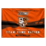Bowling Green Falcons House Flag Personalized Brushed Streaks Orange Best Selling