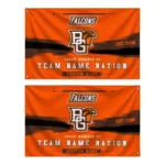 Bowling Green Falcons House Flag Personalized Brushed Streaks Orange Best Selling
