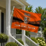 Bowling Green Falcons House Flag Personalized Brushed Streaks Orange Best Selling