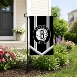 Brooklyn Nets Garden Flag Custom Chevron Stripes Black Best Selling