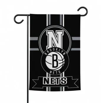 Brooklyn Nets Garden Flag Custom Circle Medallion Black Best Selling